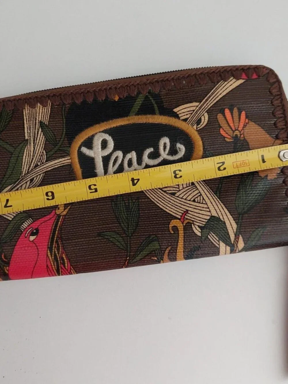 Sakroots multicoloured wallet brown bird peace #boho #floral #gifting